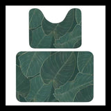 Tropische Bladeren Badmat Set – Absorberend en Comfortabel voor de Badkamer