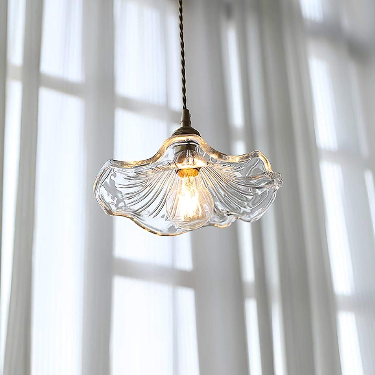 Hanglamp Glas Bloem - Retro Design Verlichting