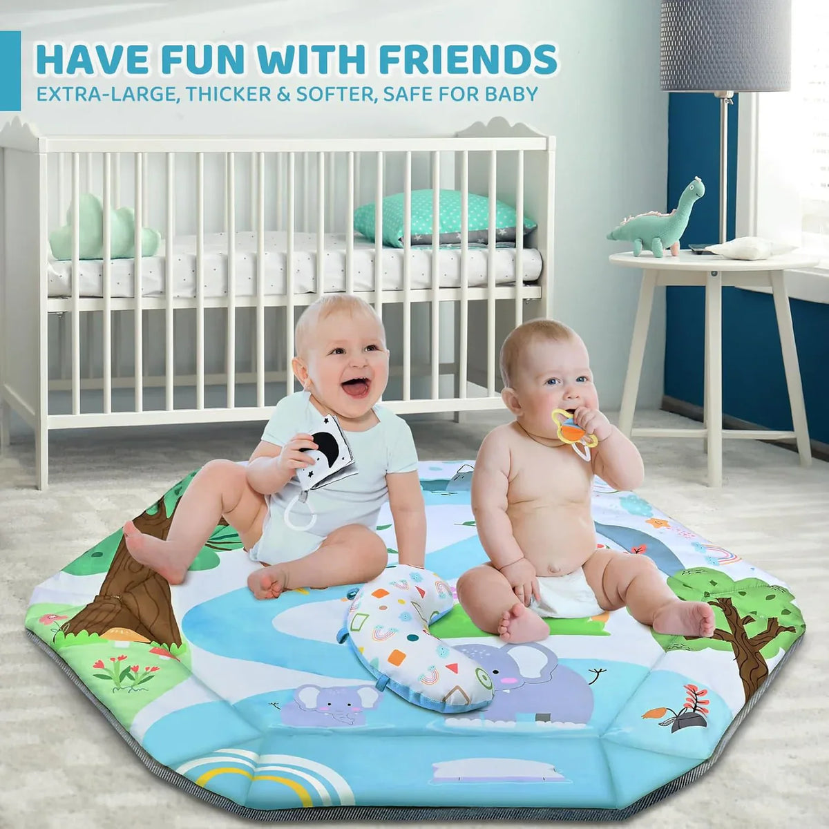 8-in-1 Baby Speelkleed met Ballenbak – Wasbare Baby Gym met Speeltjes voor Ontwikkeling & Buiktijd