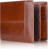 Premium RFID-blokkerende Lederen Bifold Portemonnee voor Heren - SlimArmor