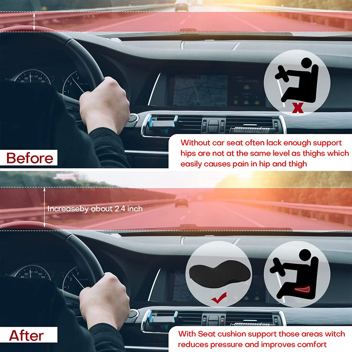 Auto-zitkussen voor volwassenen