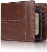 Premium RFID-blokkerende Lederen Bifold Portemonnee voor Heren - SlimArmor