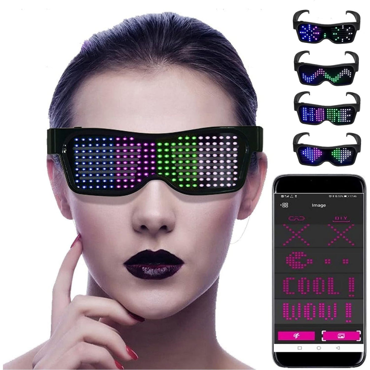 App-Programmeerbare LED Feestbril - GlowBeat