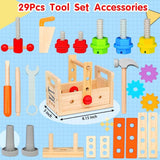 WoodCraft Kids Toolbox – Houten gereedschapskist voor creatief spel & motorische ontwikkeling vanaf 6 maanden