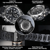 ⌚Sportieve Dual-Display Mode Multifunctionele waterdichte verlichte herenarmbandhorloge