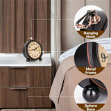 Retro Metalen Wekker met Stil Uurwerk – Klassiek Tafelformaat voor Slaapkamer of Bureau
