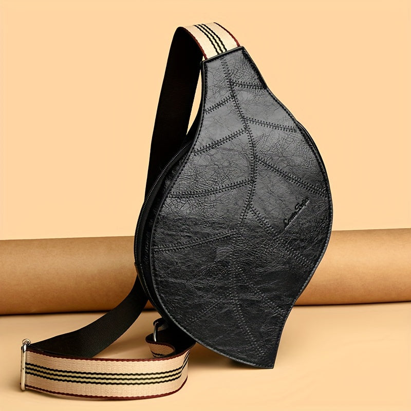 Vintage Kunstleren Crossbody Tas – Verstelbare Riem met Gespsluiting