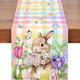 Paashaas Tafelloper met Vlinders – Vrolijke Lente Decoratie voor Jouw Tafel
