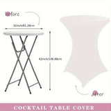 Stretchy Cocktail Tafelhoes - Effen Kleur, Ideaal voor Feesten en Evenementen