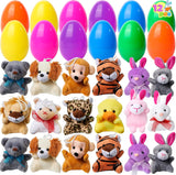 Pluche Paaseieren met Mini-Dieren voor Kinderen – 12 Stuks Verrassings-eieren