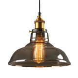 Industriële retro hanglamp met glas – Kappen van gerookt glas