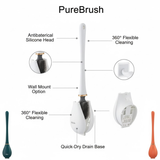 PureBrush | Elegante WC-borstel met antibacterieel siliconen hoofd
