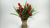 Set van 6 Bundels Kunst Tulpen – UV-bestendig en Realistisch voor Tuin- en Interieurdecoratie