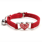 Sparkling Heart Kattenhalsband – Voeg een Luxueuze Touch Toe aan de Look van je Kat