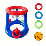 Opblaasbaar Zwembad Basketbalset – Hoepel, Bal en Ringen Inbegrepen