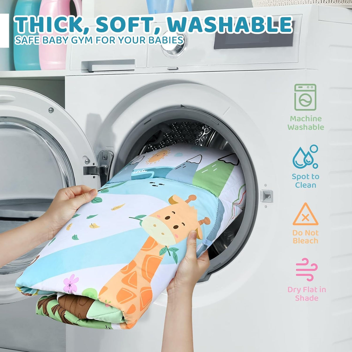 8-in-1 Baby Gym & Ballenbak - Wasbaar Speelkleed met Speeltjes