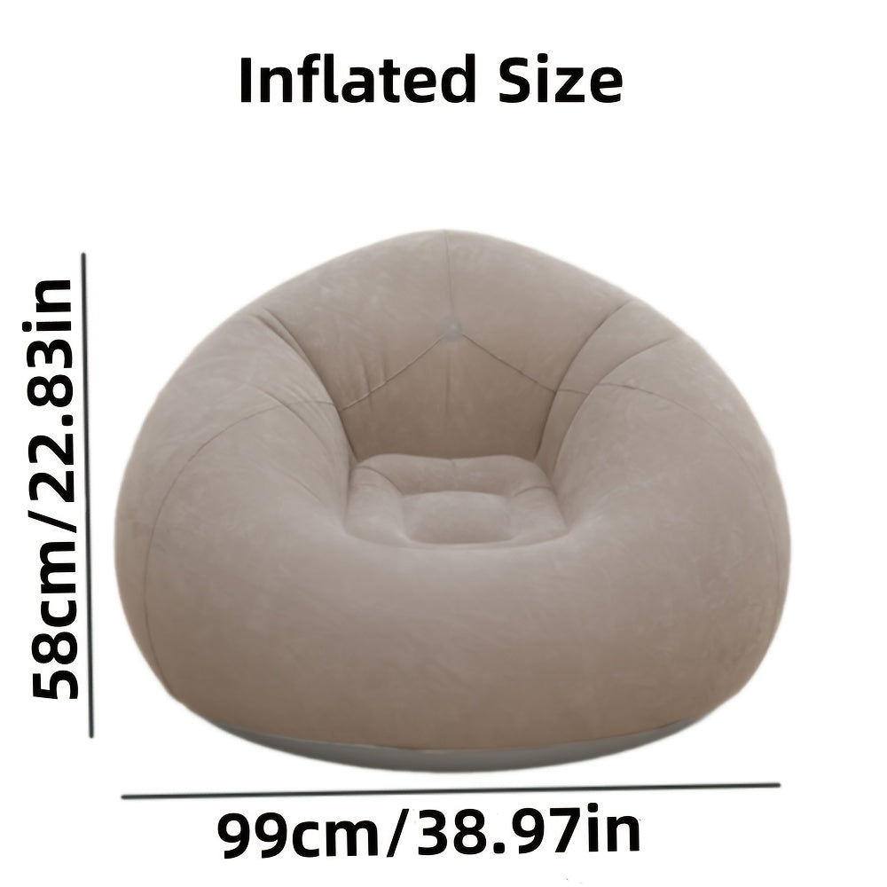 Zachte Opblaasbare Loungestoel – Relaxed en Compact voor Binnen en Buiten