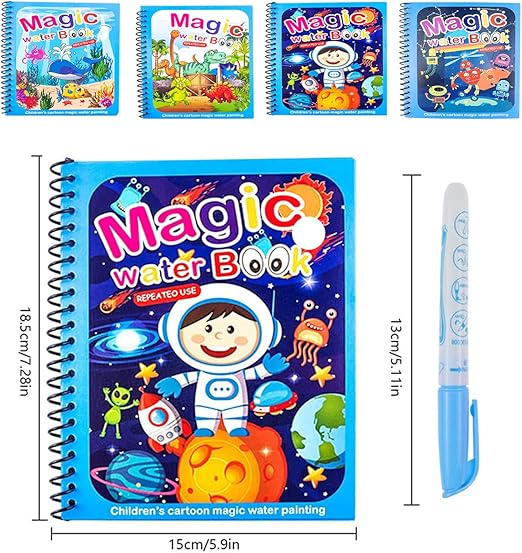 Set van 4 Herbruikbare Waterverfboeken – AquaColor Boeken