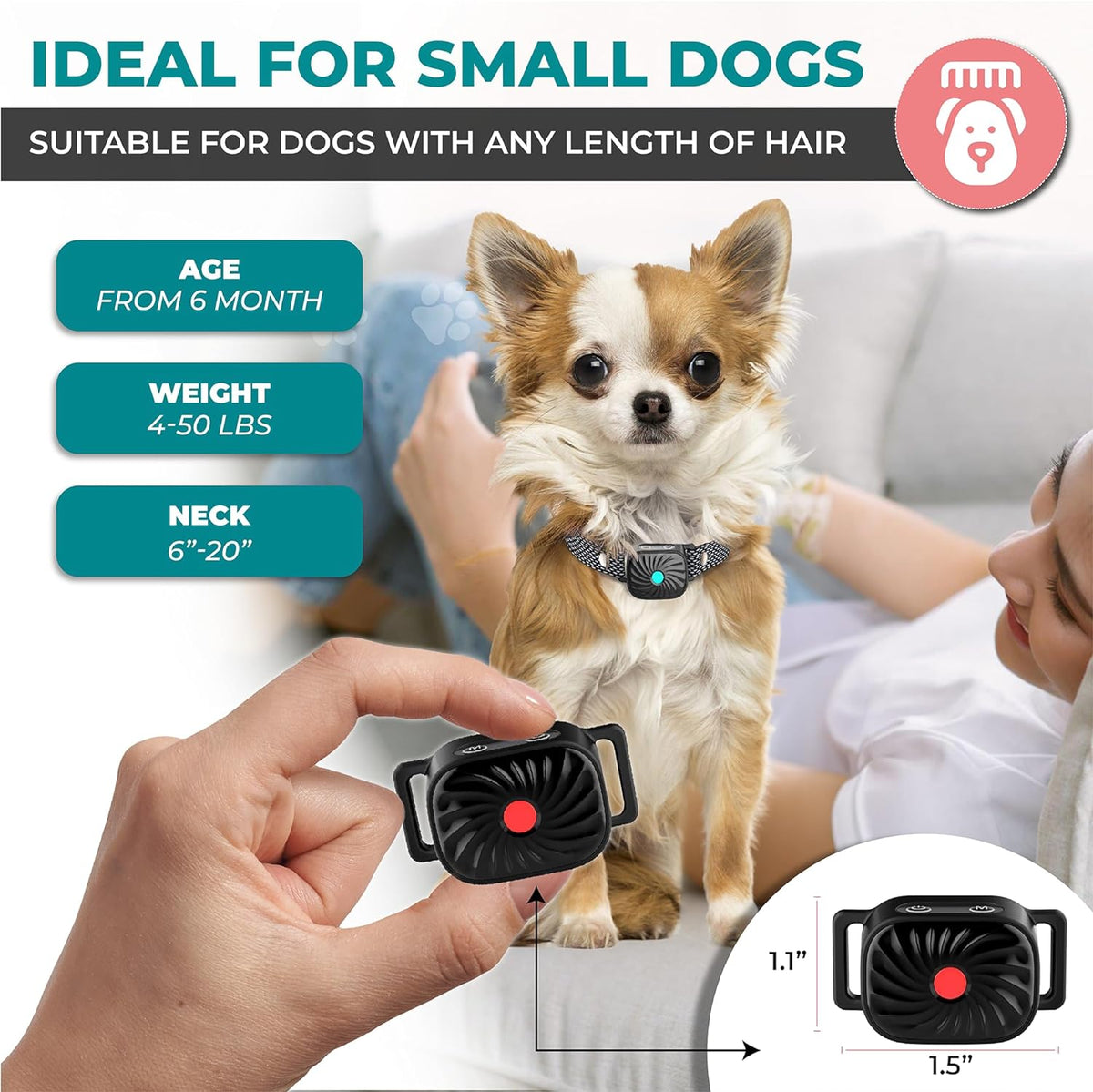 BarkEase Anti-Blaf Halsband | Voor Kleine Honden