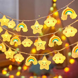 Magische LED String Lights – Ster, Wolk en Regenboogontwerpen voor een Vrolijke Sfeer