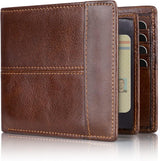 Premium RFID-blokkerende Lederen Bifold Portemonnee voor Heren - SlimArmor