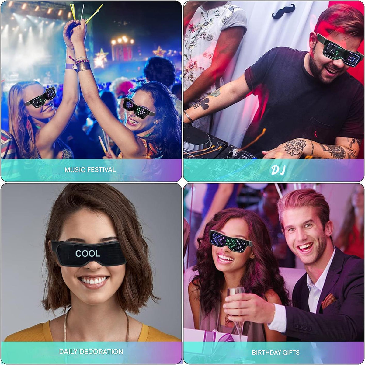 App-programmeerbare LED-feestbril - GlowBeat