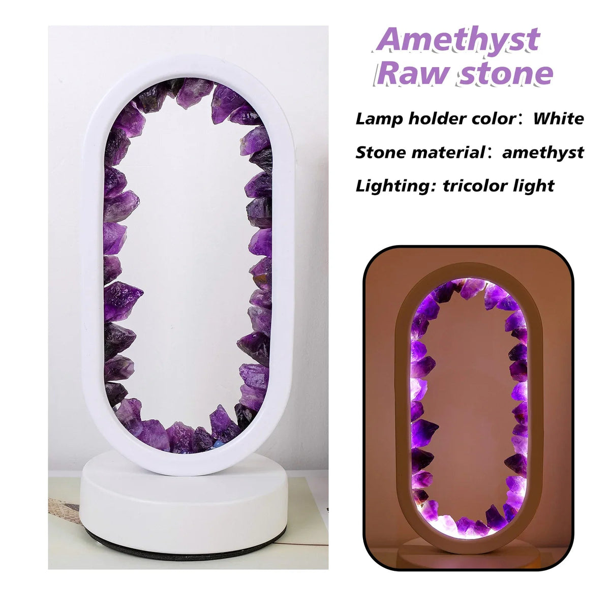 Handgemaakte Amethistlamp - Serenith