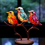 Handgemaakt | Glas Vogel Beeld | Uniek Design | Levendige Kleuren | Acryl Materiaal | Exclusieve Decoratie | Perfect Cadeau | Tijdloze Elegantie Voor Ieder Interieur