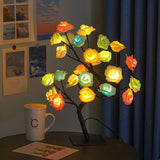 Lamp Rozenboom - Elegante LED Tafellamp | Tafellamp met Rozenbloesem | Verstelbare LED | Dimbare Sfeerverlichting | Kunststof | IP66 | Uniek Design | Romantische Tafellamp | Decoratieve Verlichting | Moderne Elegantie