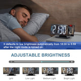 LED Projectie Wekker met 180° Verstelbare Projectie – Duidelijk Display en Snoozefunctie voor Slaapkamer of Kantoor