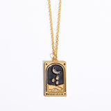 Zirkonia Verguld Tarot-Druppel-Hanger-Halsketting – Amara