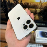 Gegalvaniseerde Matte Acryl Gehard Glas iPhone Beschermhoes