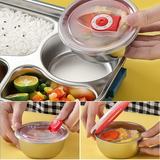 Thermo-Lunchbox van roestvrij staal – binnenin van roestvrij staal – 3 of 4 vakken met soepkom – Wandklok