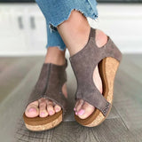orthopedische dames-wedgesandalen met klittenband