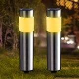 LED Tuinverlichting Cilindrisch in 2-delige Set van RVS