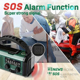 StormMate X10 Noodradio met 10.000 mAh Powerbank | Zonne-energie, Handmatige Crank & USB-C | LED-Licht, SOS-Alarmsysteem & Kompas | AM/FM/NOAA