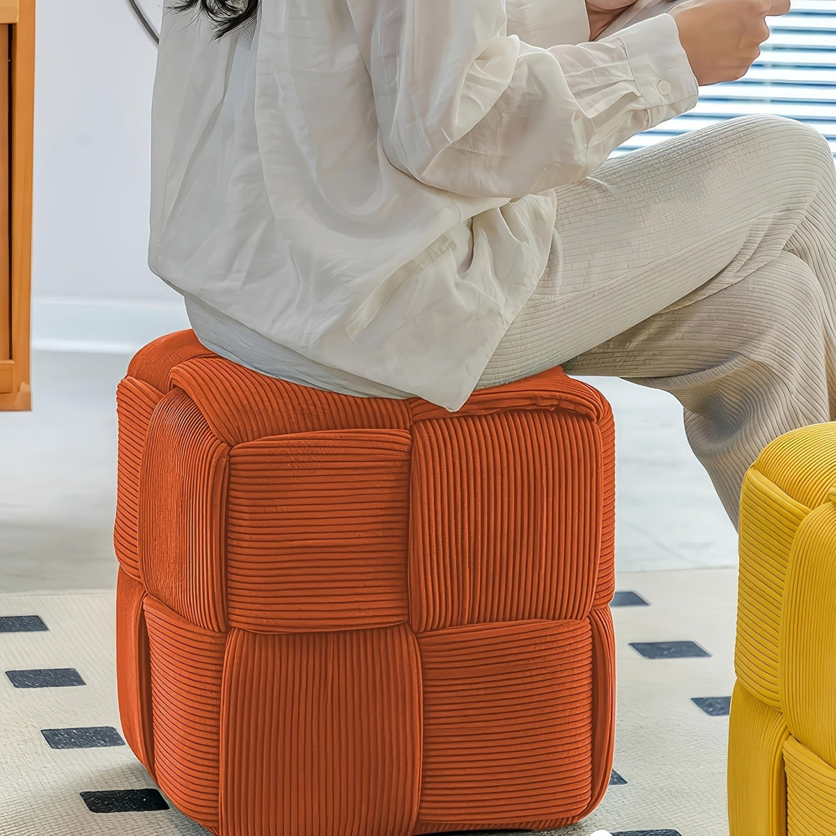 CordyCube Ottoman – Chic Ontwerp en Comfort in Één