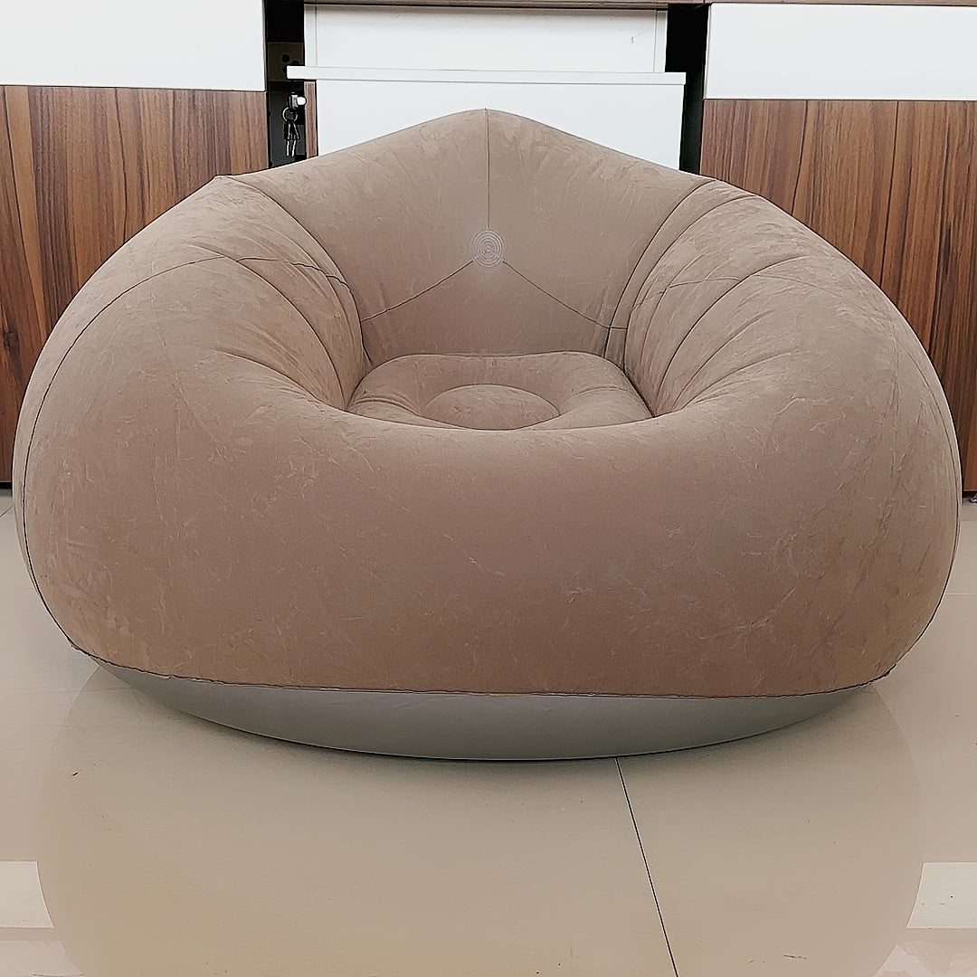 Zachte Opblaasbare Loungestoel – Relaxed en Compact voor Binnen en Buiten