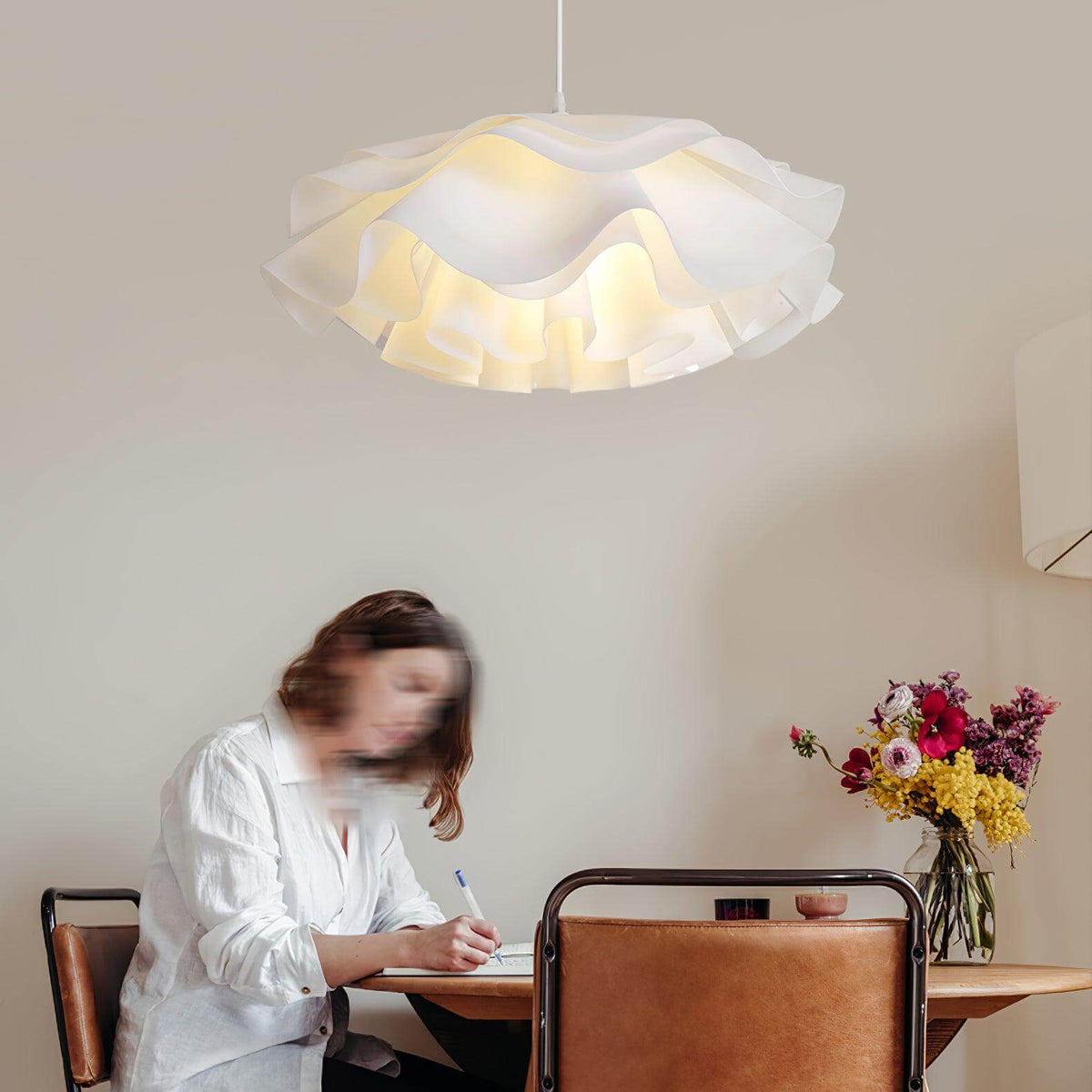 Bloemvormige Hanglamp - Witte Hanglamp