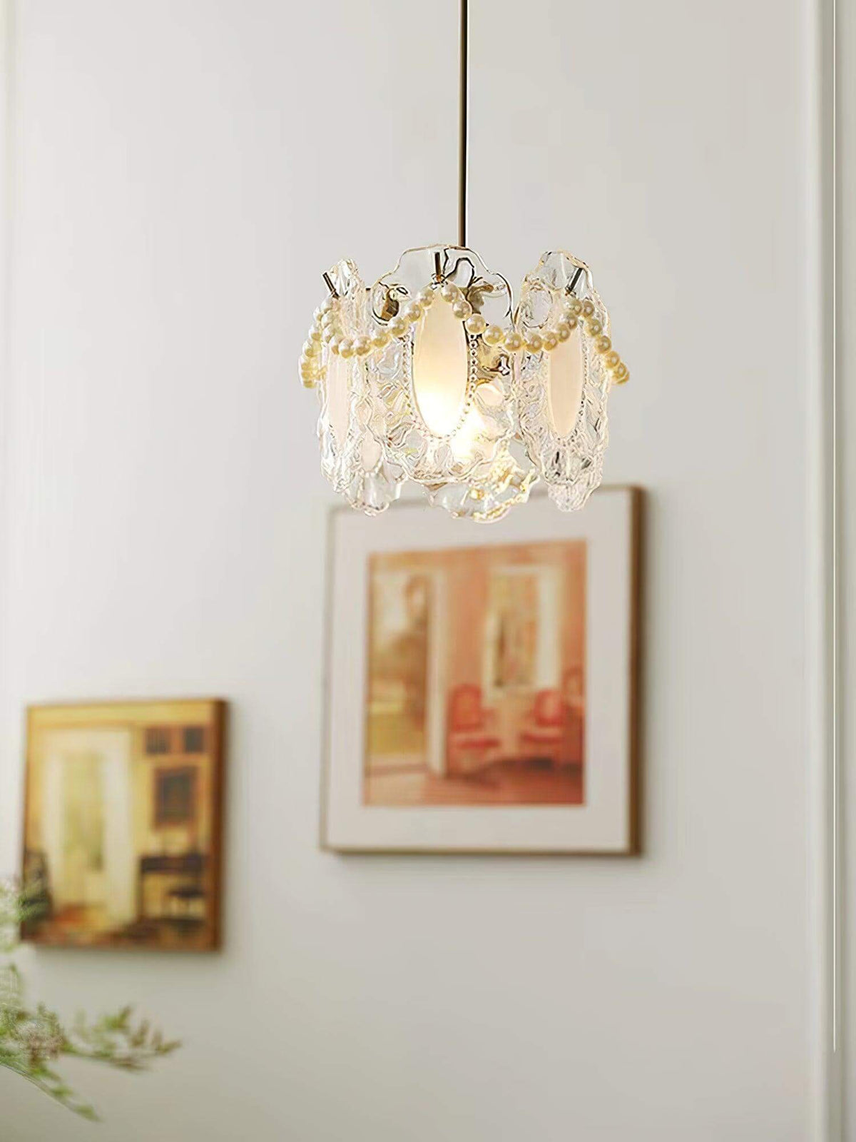 Bloemen Glas Hanglamp - Elegant Design
