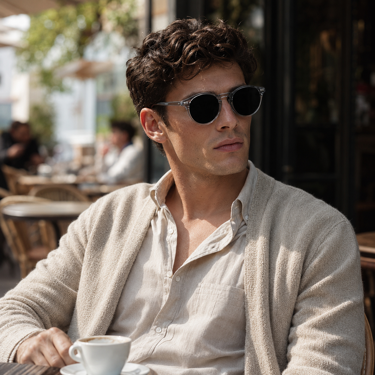 Heren Zonnebril | Lichtgewicht Retro Ronde Frame | Tortoiseshell
