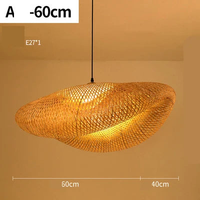 Handgemaakte Rieten Hanglamp - RayaLicht