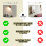 Wandlamp LumiScandi | Draadloos & Oplaadbaar | Scandinavisch Design | Eikenhout