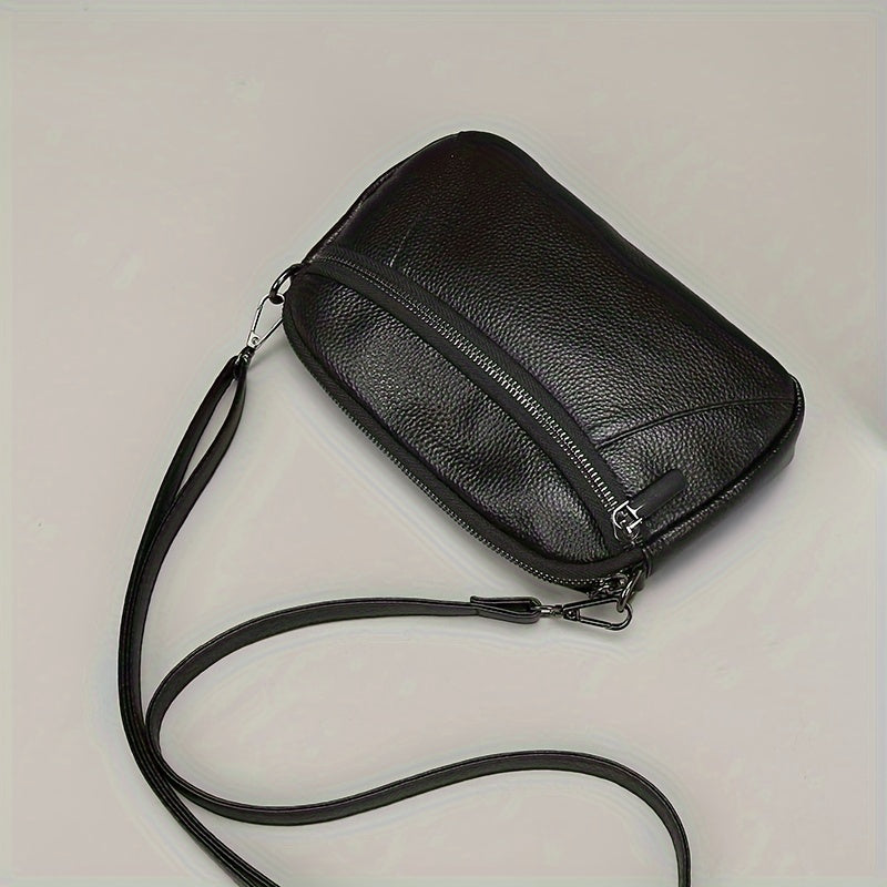 Classic Chic Leren Crossbody – Tijdloos en Functioneel