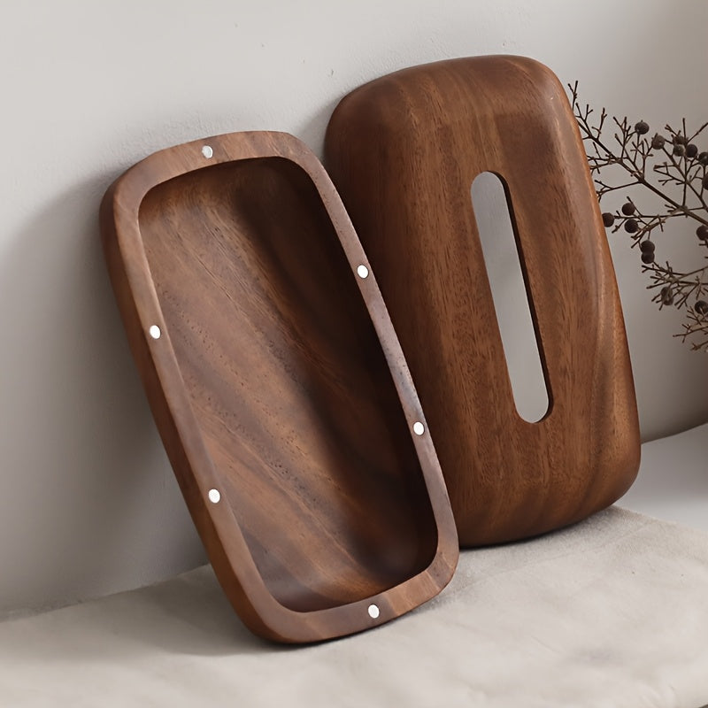 Walnoten Tissuebox Houder – Elegant en Functioneel Design