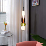 Moderne Hanglamp met Gekleurd Glas