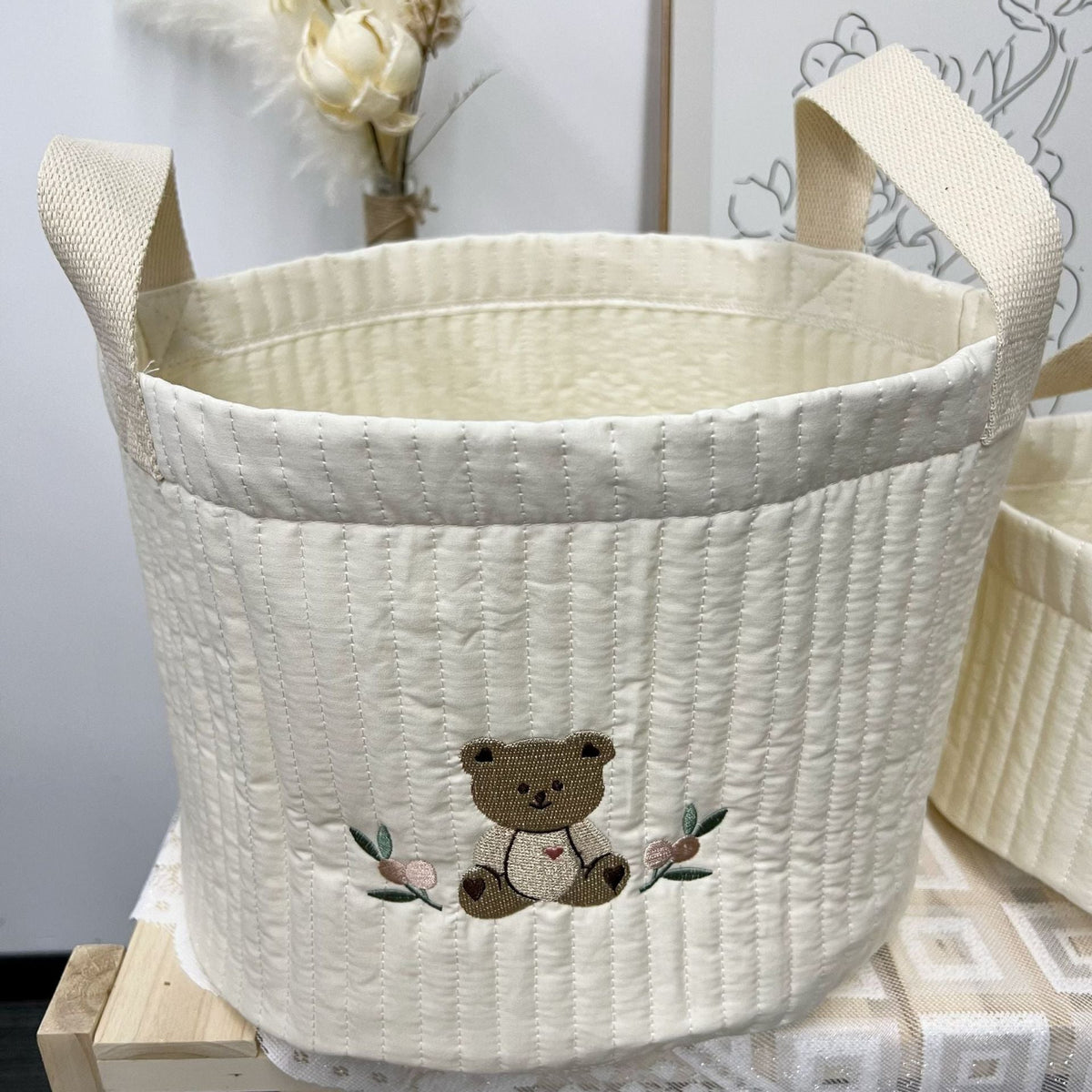 Gequiltete Stoffopbergtas voor de kinderkamer – 1+1 Gratis