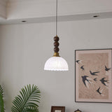 Hanglamp met Glas - Hout & Metaal