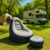 Opblaasbare Sofa Lounger met Voetsteun - Waterdicht & Comfortabel