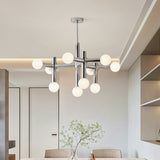 Scandinavische Glazen Bol Kroonluchter – Minimalistische Elegant met Bauhaus Inspiratie